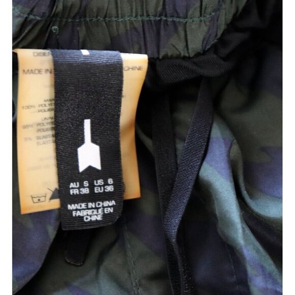 The Upside Women's 6 Green Blue Running Shorts Camo Casual Athletic Drawstring - Picture 5 of 8